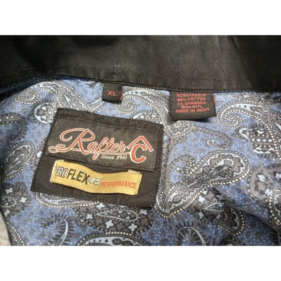 Rafter C Proflex Performance Menspaisley Print Button Down Shirt (Size Xl) - Picture 4 of 4